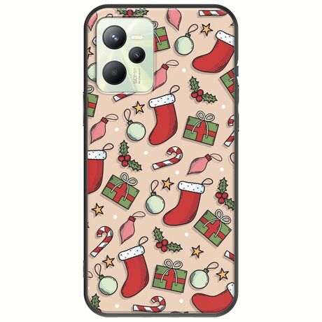 Cute Xmas Realme C35 Black TPU (Μαύρη Σιλικόνη)