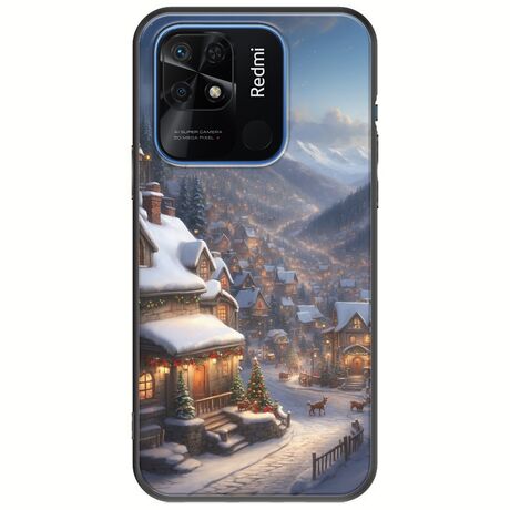 Cozy Christmas Village Xiaomi Redmi 10C Black TPU (Μαύρη Σιλικόνη)