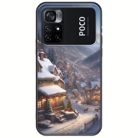 Cozy Christmas Village Xiaomi Poco M4 Pro 4G Black TPU (Μαύρη Σιλικόνη)