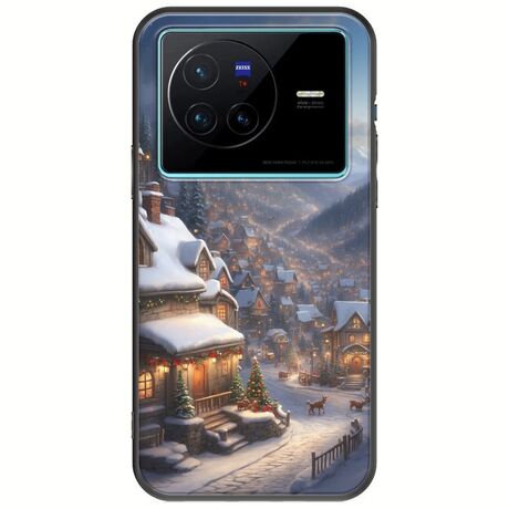 Cozy Christmas Village Vivo X80 Black TPU (Μαύρη Σιλικόνη)