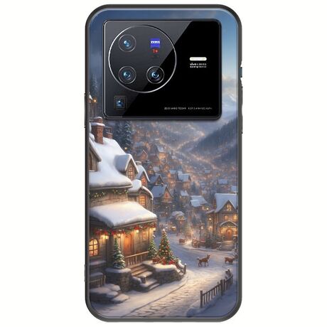 Cozy Christmas Village Vivo X80 Pro Black TPU (Μαύρη Σιλικόνη)