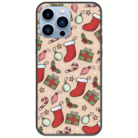 Cute Xmas iPhone 14 Pro Max Black TPU (Μαύρη Σιλικόνη)