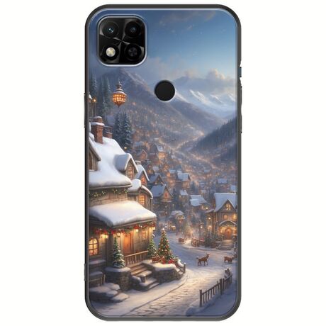 Cozy Christmas Village Xiaomi Redmi 10A Black TPU (Μαύρη Σιλικόνη)