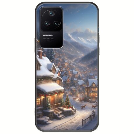 Cozy Christmas Village Xiaomi Poco F4 5G Black TPU (Μαύρη Σιλικόνη)