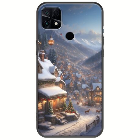 Cozy Christmas Village Xiaomi Poco C40 Black TPU (Μαύρη Σιλικόνη)