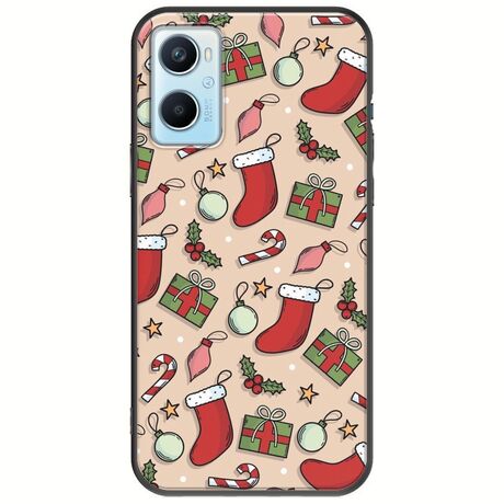 Cute Xmas Oppo A96 4G Black TPU (Μαύρη Σιλικόνη)