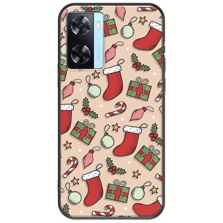 Cute Xmas Oppo A77 5G Black TPU (Μαύρη Σιλικόνη)