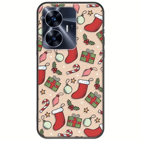 Cute Xmas Realme C55 Black TPU (Μαύρη Σιλικόνη)