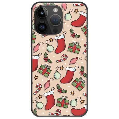 Cute Xmas iPhone 15 Pro Max Black TPU (Μαύρη Σιλικόνη)