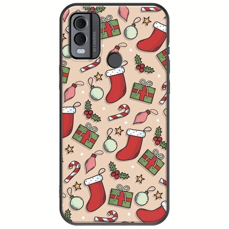 Cute Xmas Nokia C22 Black TPU (Μαύρη Σιλικόνη)