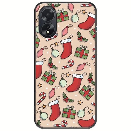 Cute Xmas Oppo A18 4G Black TPU (Μαύρη Σιλικόνη)
