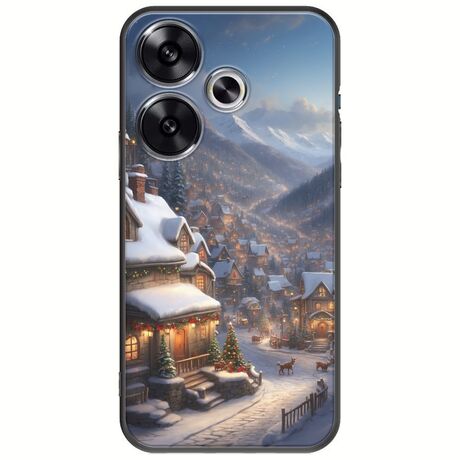 Cozy Christmas Village Xiaomi Poco F6 5G Black TPU (Μαύρη Σιλικόνη)