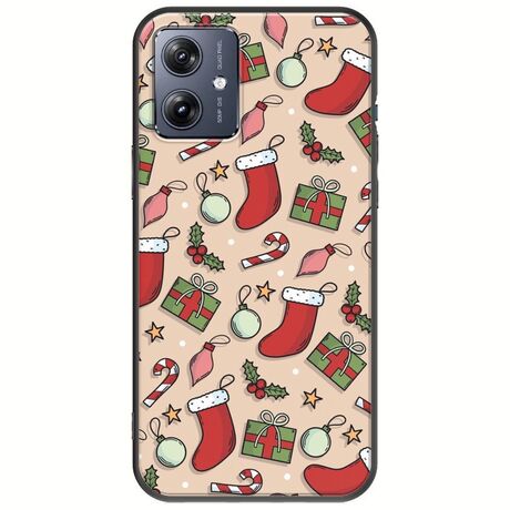 Cute Xmas Motorola Moto G54 5G Black TPU (Μαύρη Σιλικόνη)