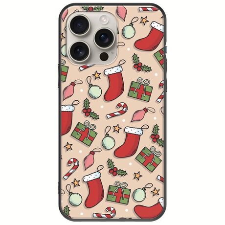 Cute Xmas iPhone 16 Pro Black TPU (Μαύρη Σιλικόνη)