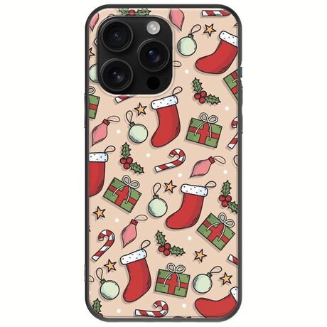 Cute Xmas iPhone 16 Pro Max Black TPU (Μαύρη Σιλικόνη)