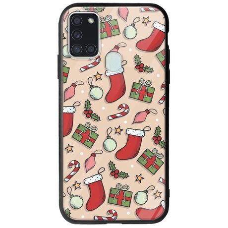 Cute Xmas Samsung Galaxy A21s Groove TPU (Tempered Glass και TPU)
