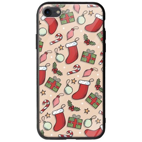 Cute Xmas iPhone SE 2020 Groove TPU (Tempered Glass και TPU)