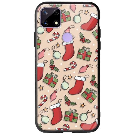 Cute Xmas Realme C21 Groove TPU (Tempered Glass και TPU)