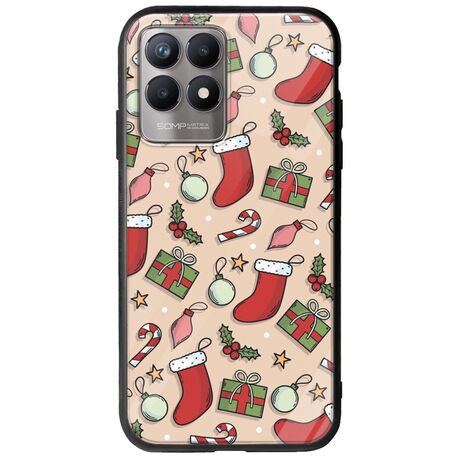 Cute Xmas Realme 8i Groove TPU (Tempered Glass και TPU)