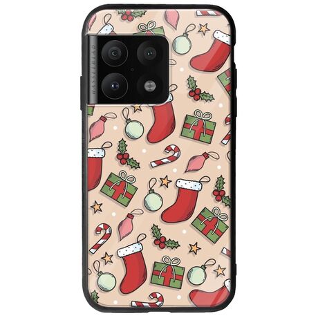 Cute Xmas OnePlus 10 Pro Groove TPU (Tempered Glass και TPU)