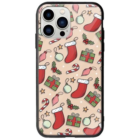Cute Xmas iPhone 14 Pro Groove TPU (Tempered Glass και TPU)
