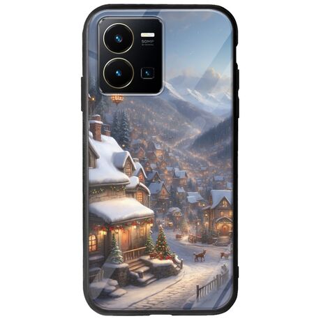 Cozy Christmas Village Vivo Y35 Groove TPU (Tempered Glass και TPU)