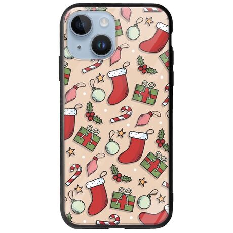 Cute Xmas iPhone 15 Groove TPU (Tempered Glass και TPU)