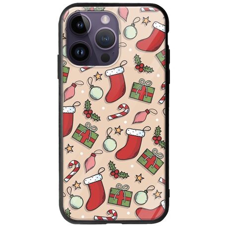 Cute Xmas iPhone 15 Pro Groove TPU (Tempered Glass και TPU)
