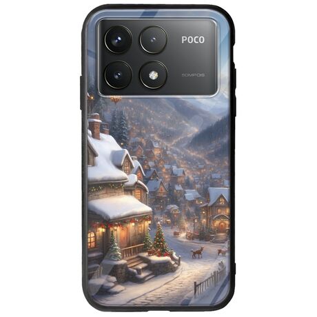 Cozy Christmas Village Xiaomi Poco F6 Pro 5G Groove TPU (Tempered Glass και TPU)