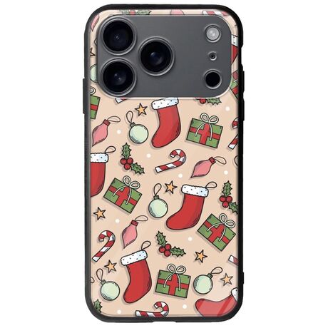 Cute Xmas iPhone 17 Pro Groove TPU (Tempered Glass και TPU)