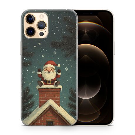 Χριστουγεννιάτικη θήκη κινητού Chimney Santa με σχέδιο Αγίου Βασίλη