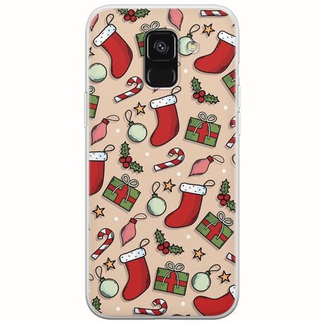 Cute Xmas Samsung Galaxy A8(2018) Flexible TPU (Διάφανη Σιλικόνη)
