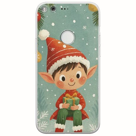 Smiling Elf Present Google Pixel Flexible TPU (Διάφανη Σιλικόνη)