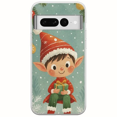 Smiling Elf Present Google Pixel 7 5G Flexible TPU (Διάφανη Σιλικόνη)