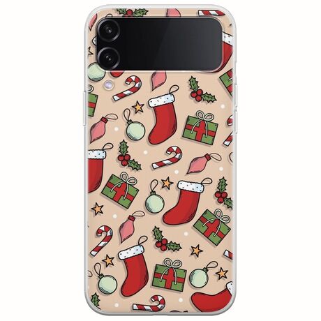 Cute Xmas Samsung Galaxy Z Flip 4 5G Flexible TPU (Διάφανη Σιλικόνη)