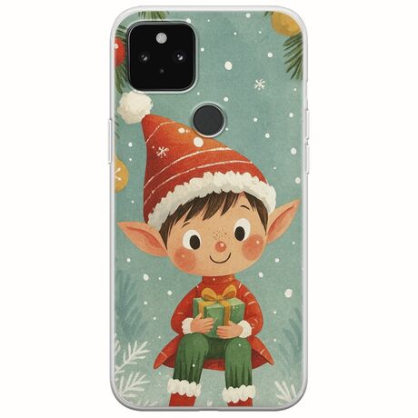 Smiling Elf Present Google Pixel 4a 5G Flexible TPU (Διάφανη Σιλικόνη)