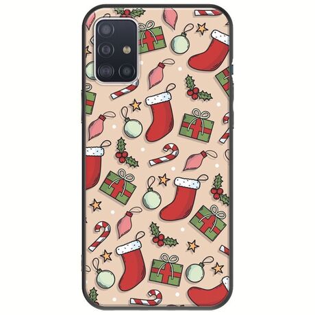 Cute Xmas Samsung Galaxy A71 Black TPU (Μαύρη Σιλικόνη)