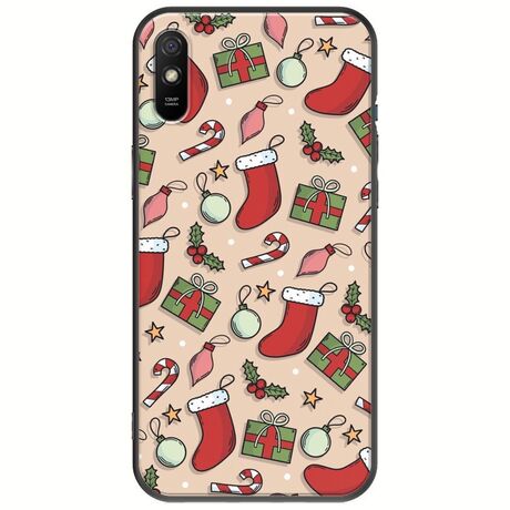 Cute Xmas Xiaomi Redmi 9A Black TPU (Μαύρη Σιλικόνη)