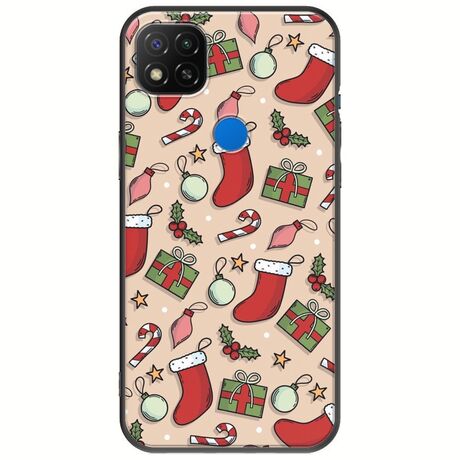 Cute Xmas Xiaomi Redmi 9C Black TPU (Μαύρη Σιλικόνη)