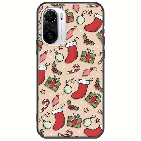 Cute Xmas Xiaomi Poco F3 Black TPU (Μαύρη Σιλικόνη)