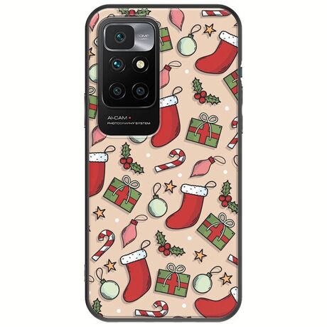 Cute Xmas Xiaomi Redmi 10 Black TPU (Μαύρη Σιλικόνη)