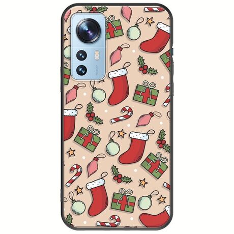 Cute Xmas Xiaomi 12 / 12X Black TPU (Μαύρη Σιλικόνη)