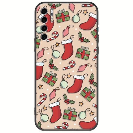 Cute Xmas TCL 20S / 20 5G / 20L / 20L+ Black TPU (Μαύρη Σιλικόνη)