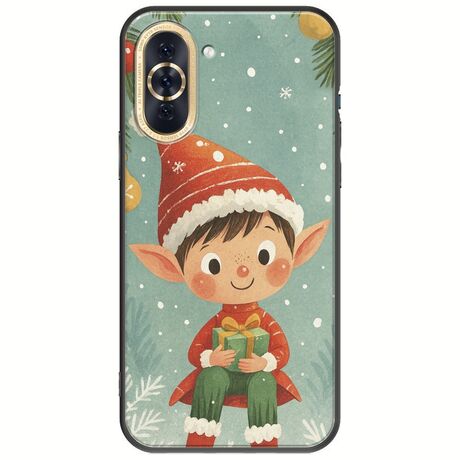 Smiling Elf Present Huawei Nova 10 Black TPU (Μαύρη Σιλικόνη)