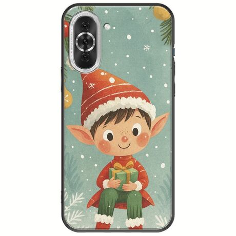 Smiling Elf Present Huawei Nova 10 Pro Black TPU (Μαύρη Σιλικόνη)