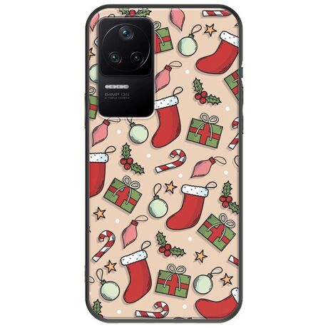 Cute Xmas Xiaomi Poco F4 5G Black TPU (Μαύρη Σιλικόνη)