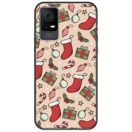 Cute Xmas TCL 406 Black TPU (Μαύρη Σιλικόνη)