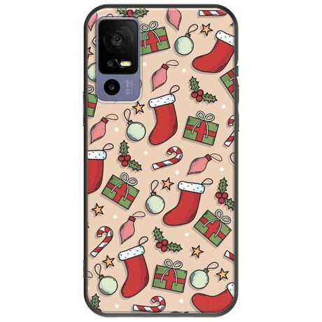 Cute Xmas TCL 40R 5G Black TPU (Μαύρη Σιλικόνη)