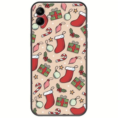 Cute Xmas Samsung Galaxy F04 Black TPU (Μαύρη Σιλικόνη)