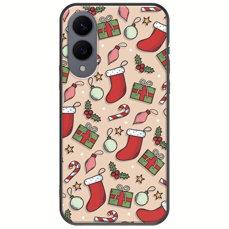Cute Xmas Samsung Galaxy S25 Edge 5G Black TPU (Μαύρη Σιλικόνη)